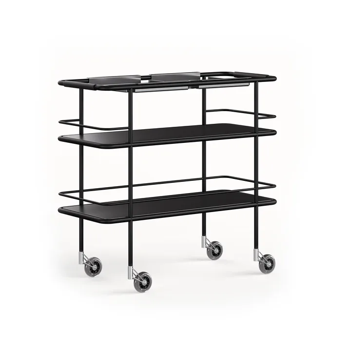 Cargo Support serving trolley - Black - Lammhults