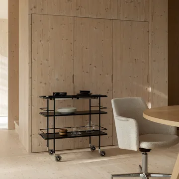 Cargo Support serving trolley - Black - Lammhults