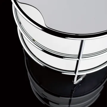 Chicago I table on castors - Black laminate-chrome - Lammhults