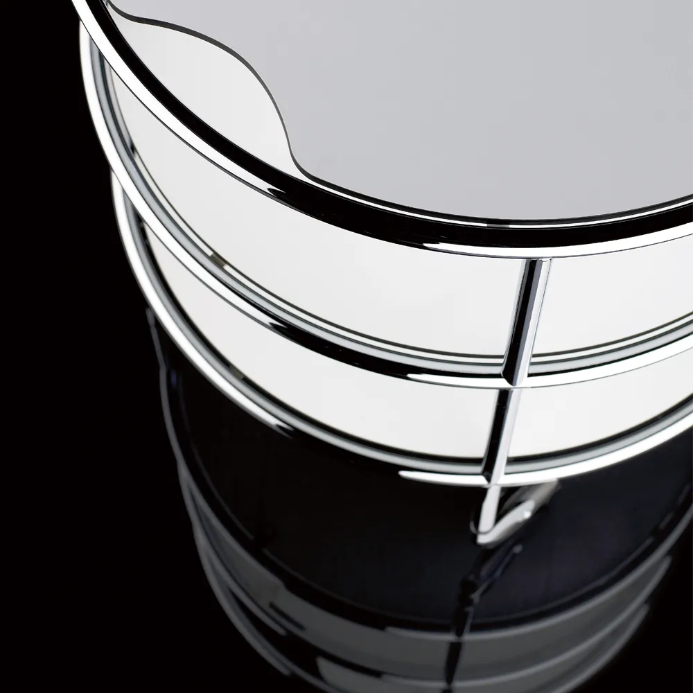 Chicago I table on castors, White laminate-chrome Lammhults