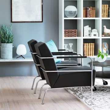 Cinema armchair - Elmo Nordic black-chrome - Lammhults