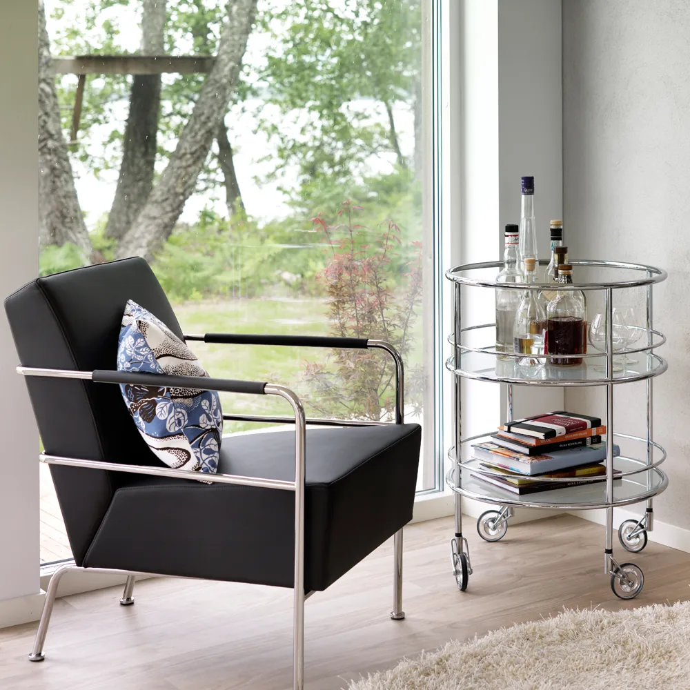 Cinema armchair, Elmo Nordic black-chrome Lammhults