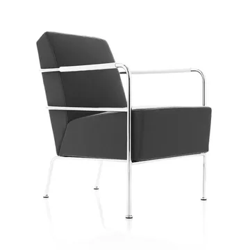 Cinema armchair - Remix 183 dark grey-chrome - Lammhults