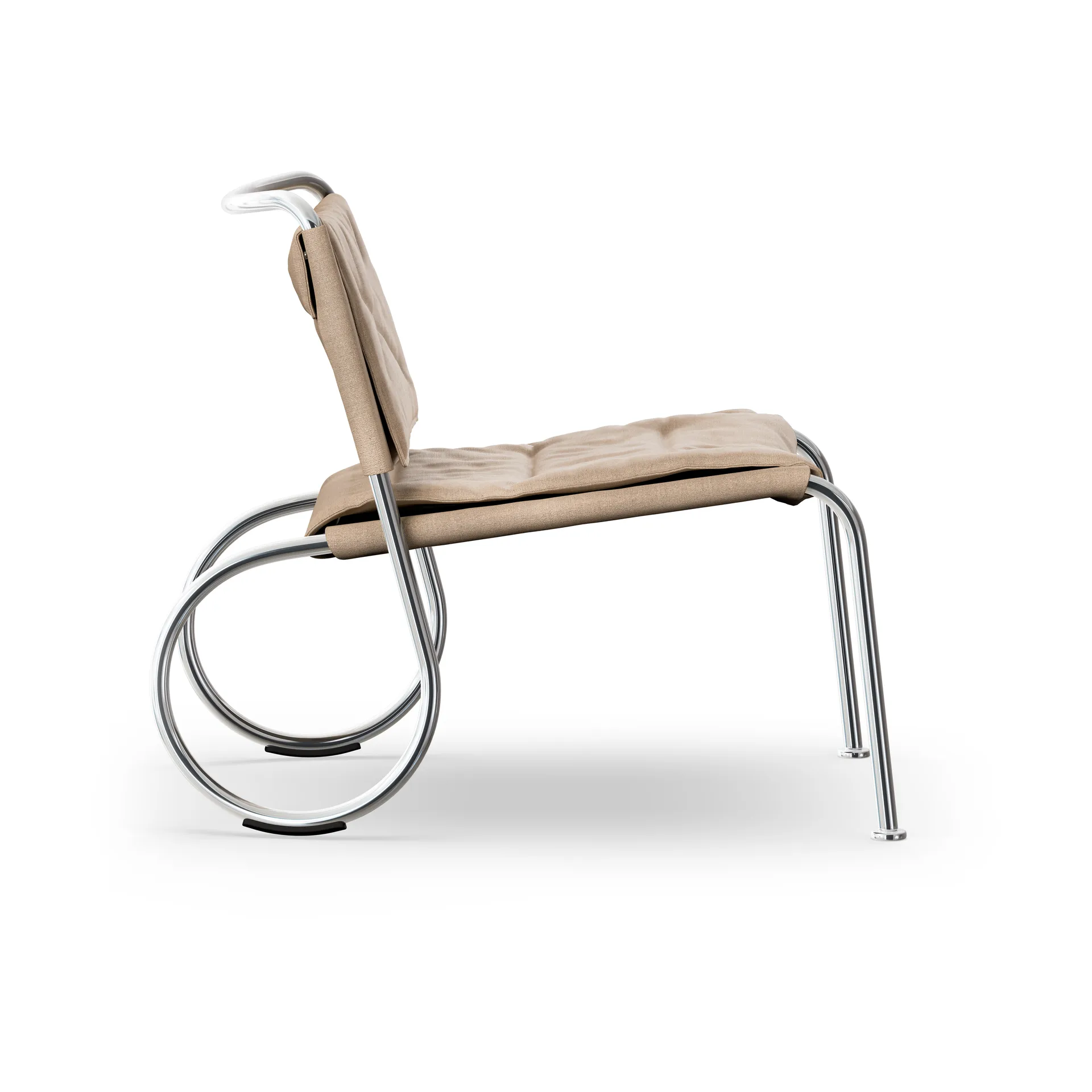 Corso easy chair chair, Linen weave natural-chrome Lammhults