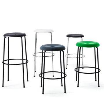 Stool barstool - Black-chrome, 78 cm - Lammhults