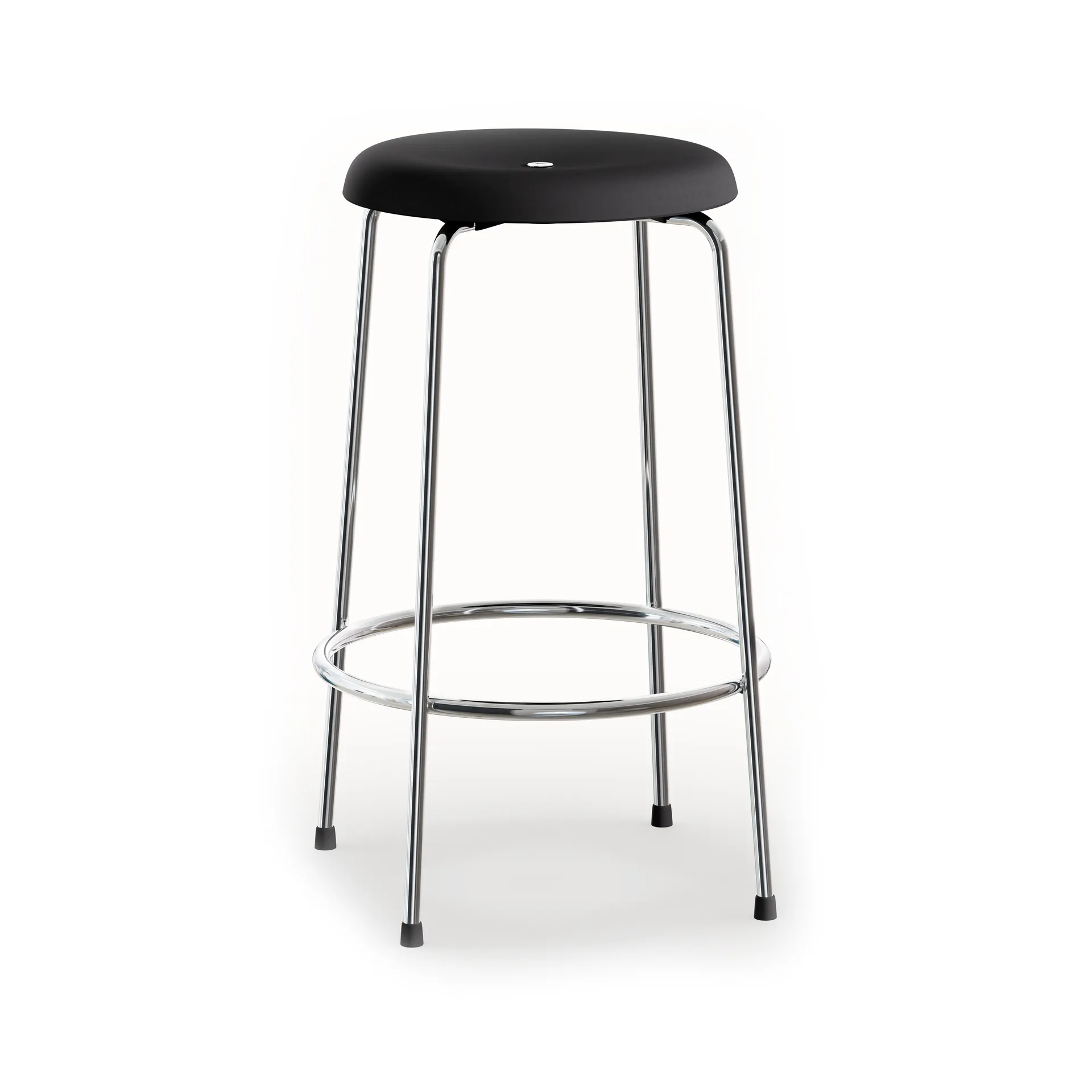 Stool barstool, Black chromed frame, 63 cm Lammhults
