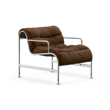Sunny armchair with armrests - Vidar brown-chromed frame - Lammhults