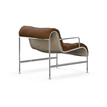 Sunny armchair with armrests - Vidar brown-chromed frame - Lammhults