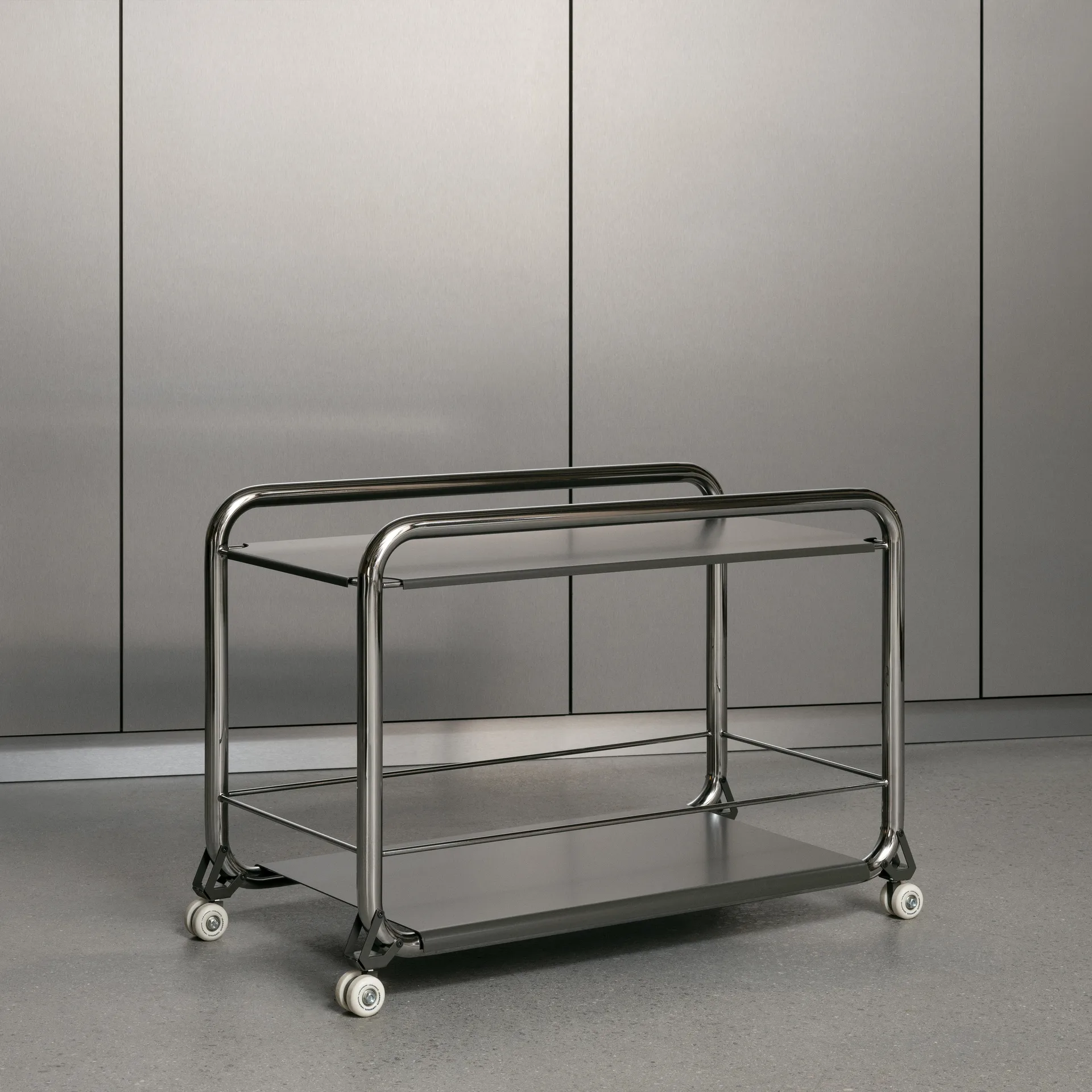 Tension trolley, Chrome-graphite texture Lammhults
