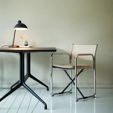 X75-2 armchair - Natural linen-chrome - Lammhults