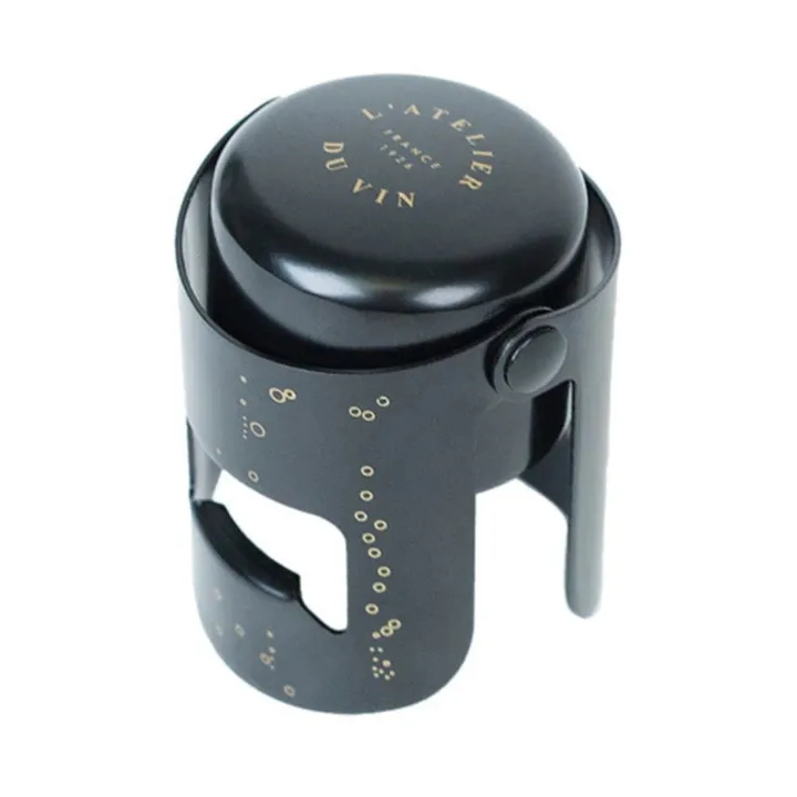 Bouchon Gard’Bulles bottle stopper - Black - L'Atelier du Vin