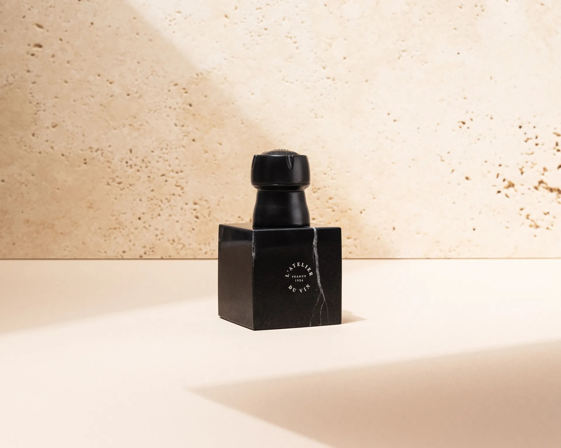 Champagne cork stopper, Black marble L'Atelier du Vin