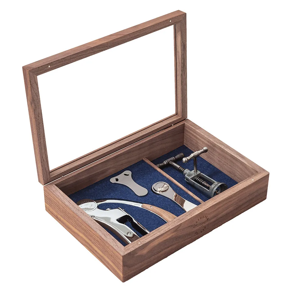 L'Atelier du Vin Le Collectionneur 2 sommelier tool set Walnut
