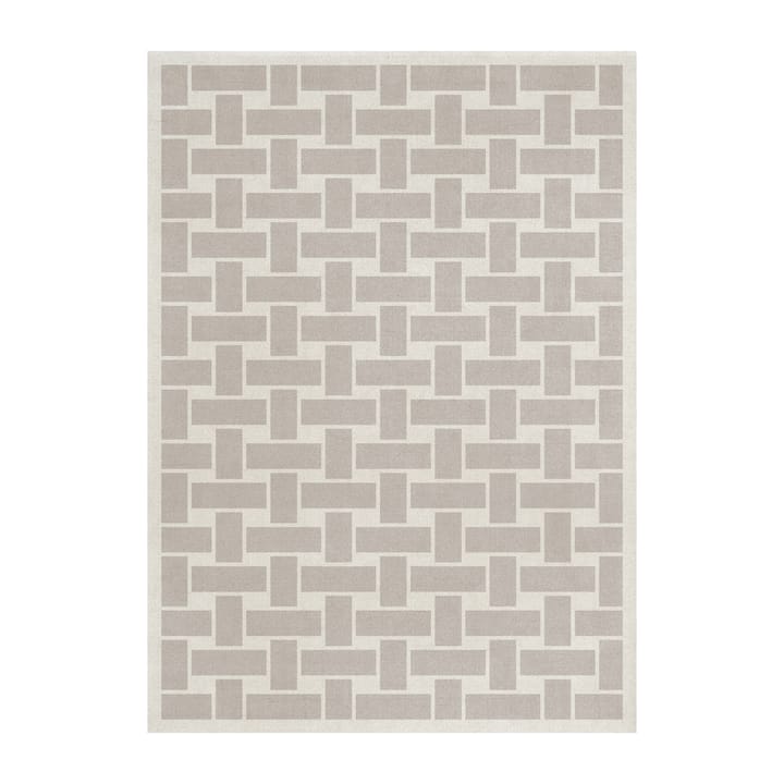 60S Geo Basket Weave wool carpet - Oatmeal. 180x270 cm - Layered