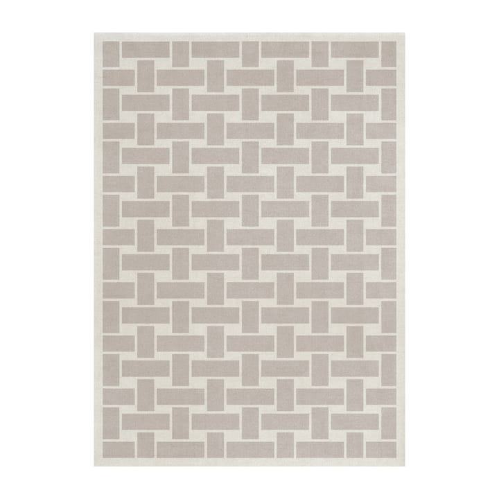 60S Geo Basket Weave wool carpet - Oatmeal. 300x400 cm - Layered