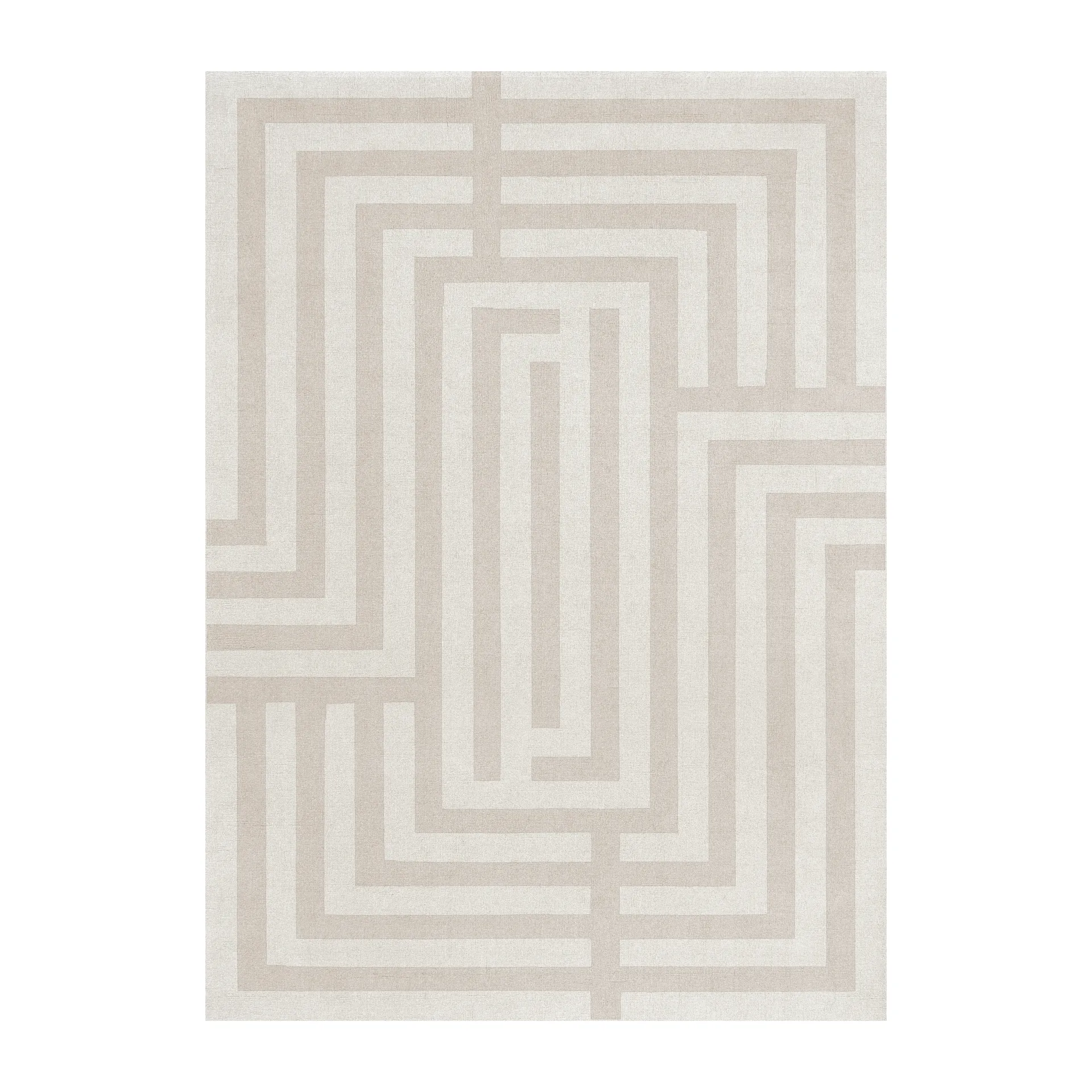 60S Geo Letters rug, Oatmeal. 180x270 cm Layered