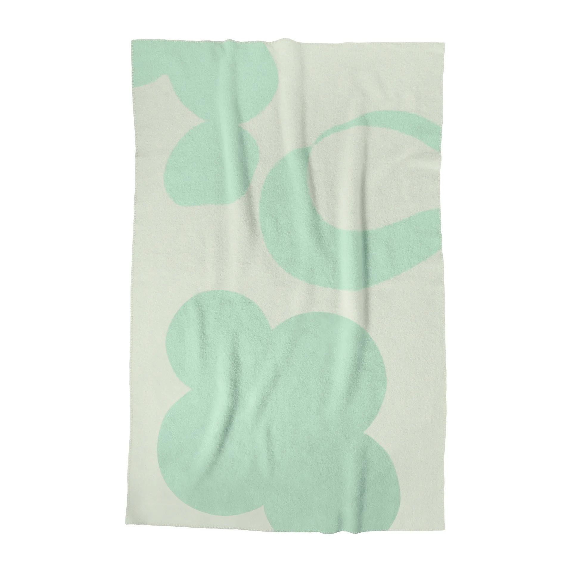 Anemone wool throw 130x200 cm, Green Layered