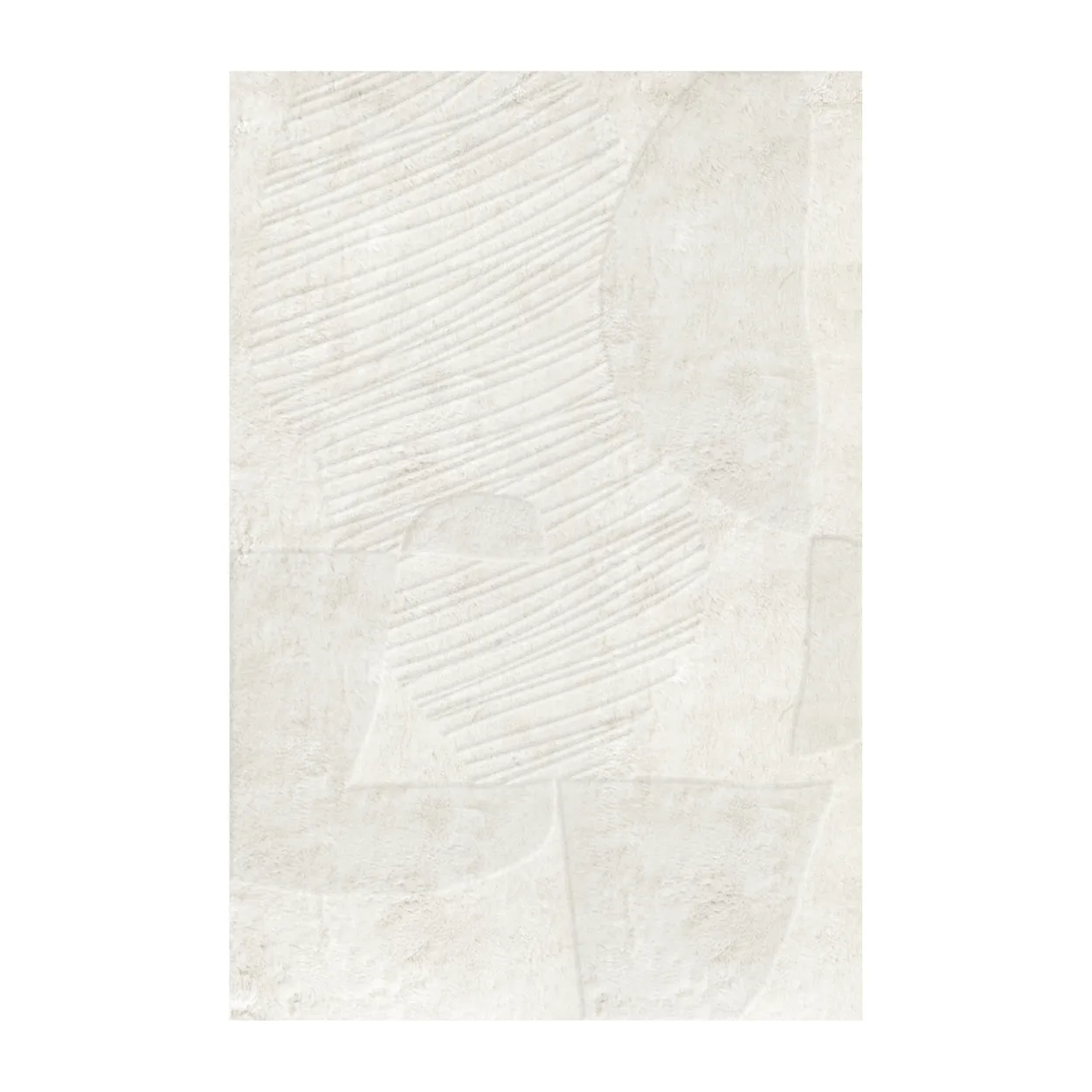 Layered Artisan Guild wool carpet Bone white 180x270 cm