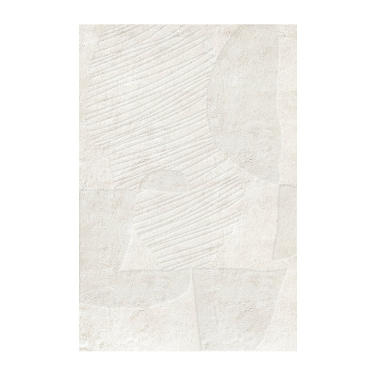 Layered Artisan Guild wool carpet Bone white 250x350 cm