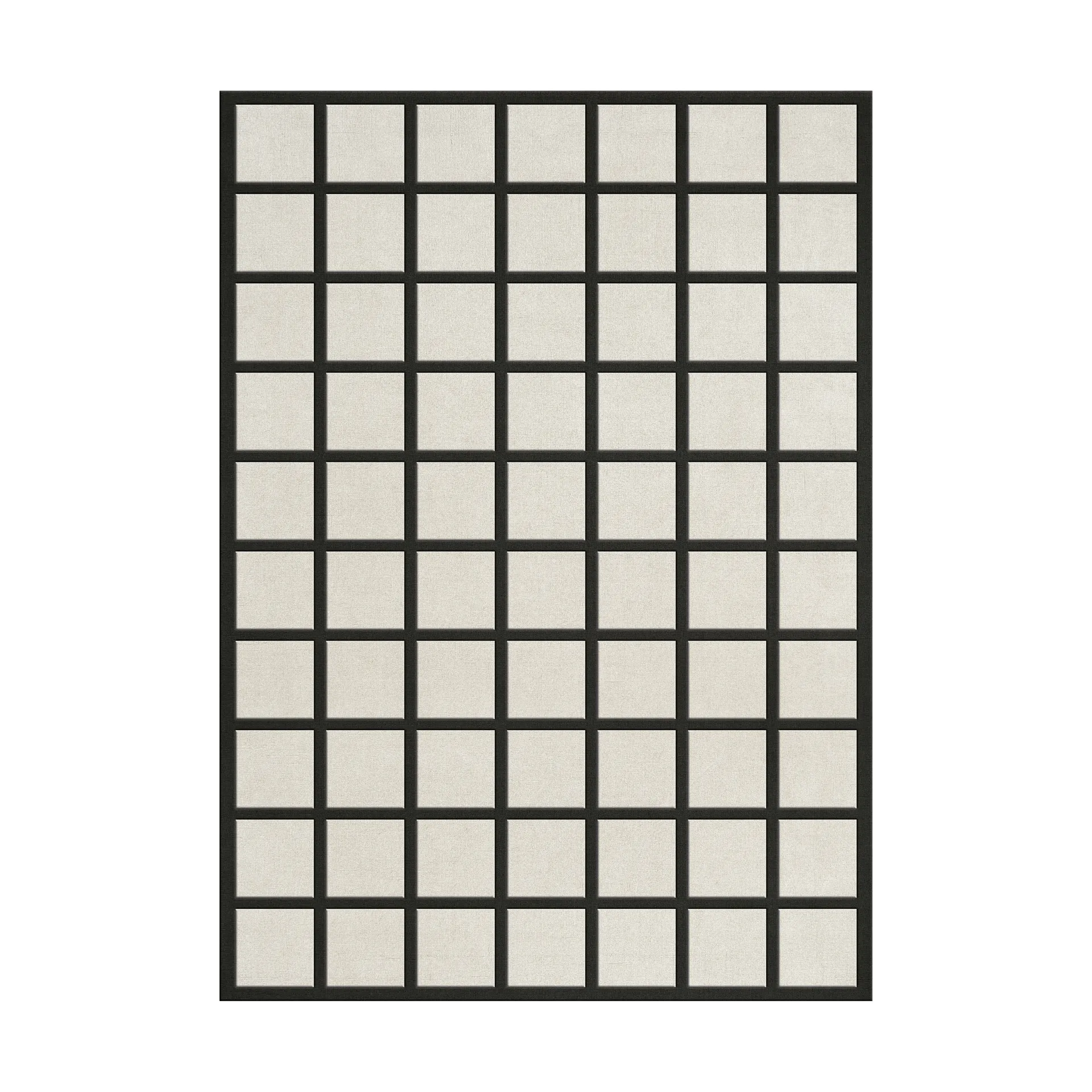 Avenue Checked Bone wool carpet, Bone White, 200x300 cm Layered
