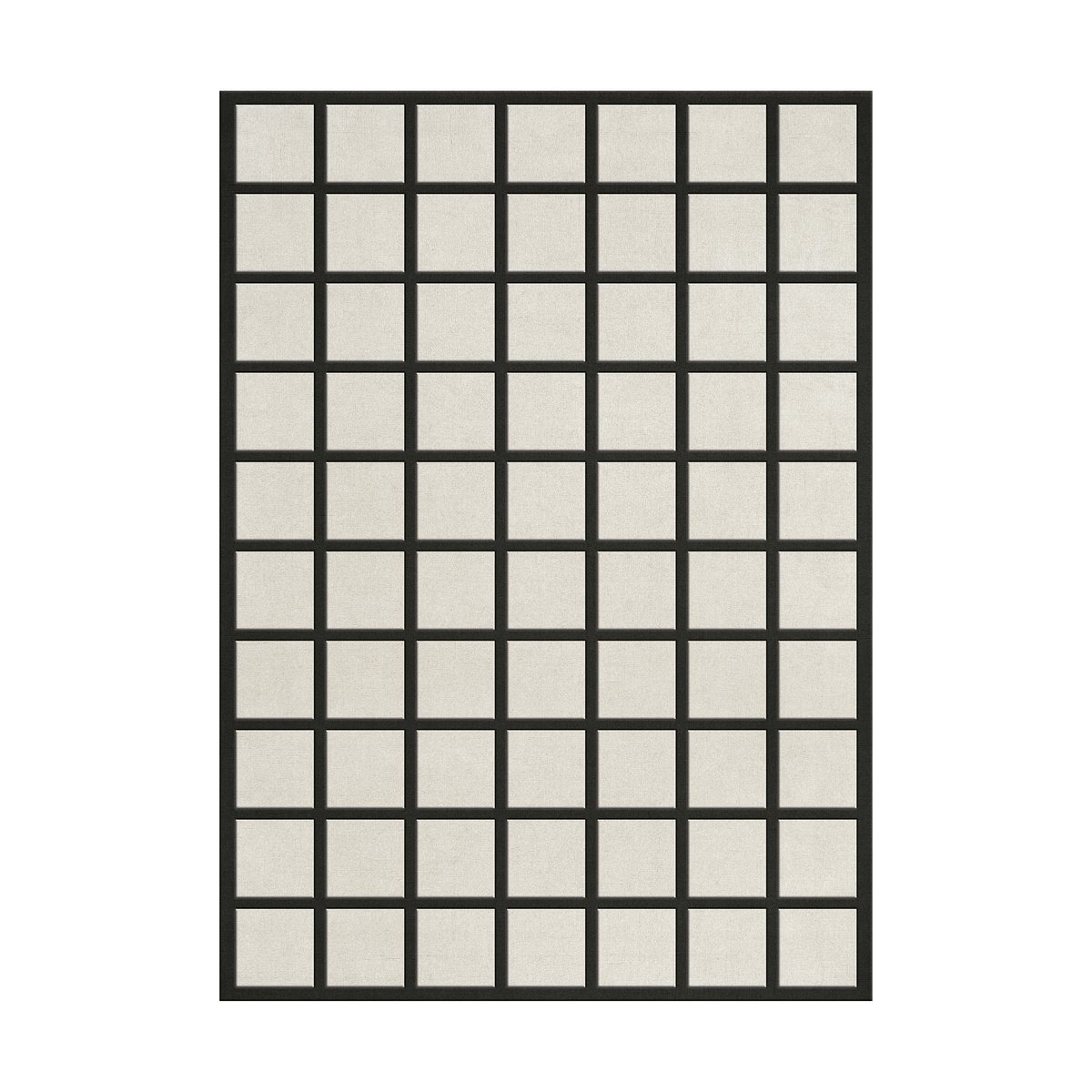 Layered Avenue Checked Bone wool carpet Bone White, 200x300 cm
