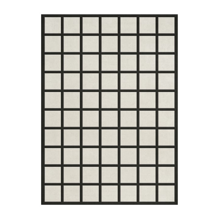 Avenue Checked Bone wool carpet - White. 180x270 cm - Layered