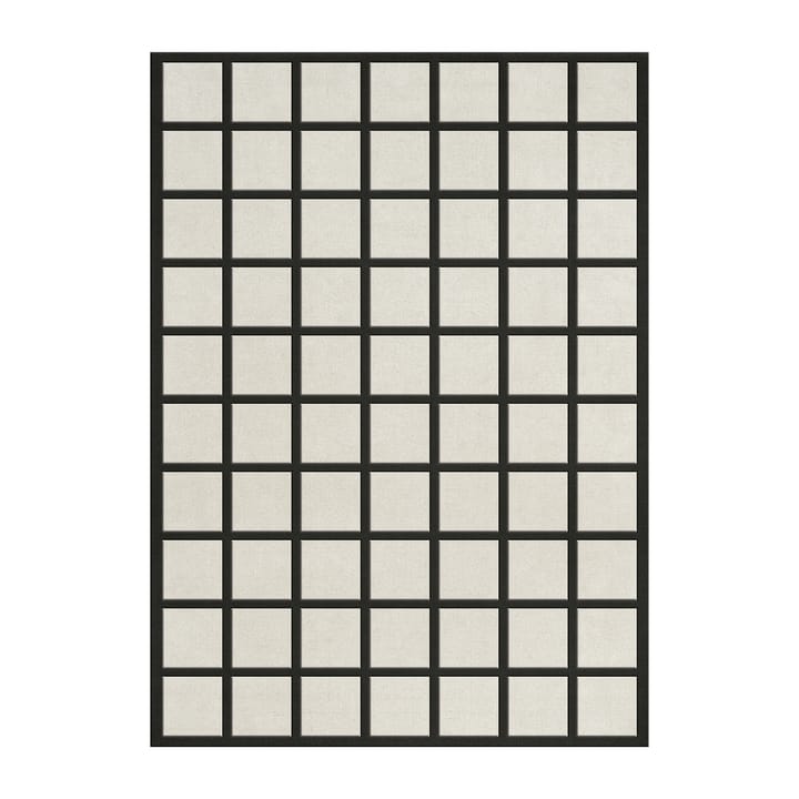 Avenue Checked Bone wool carpet - White. 300x400 cm - Layered