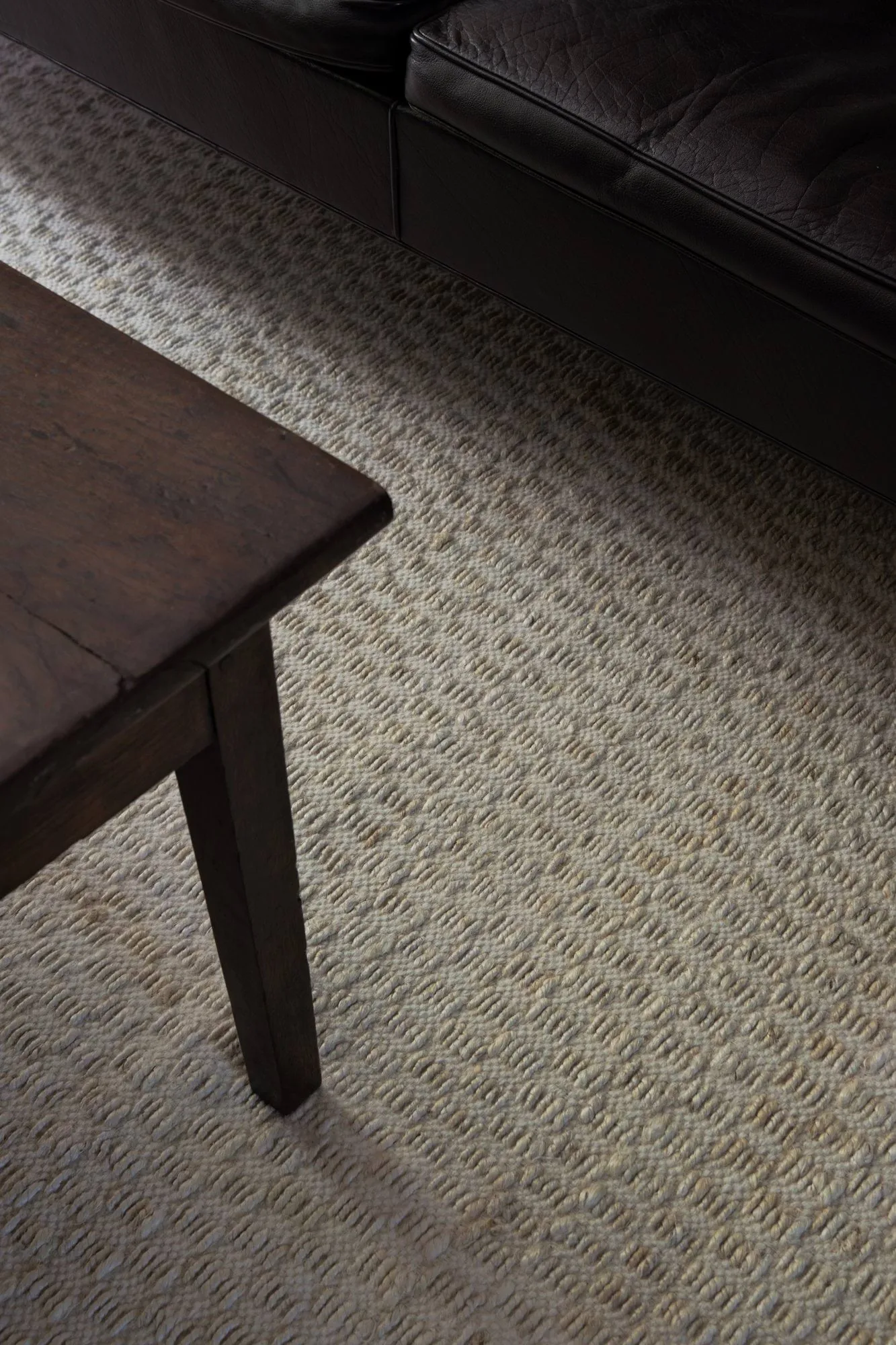 Barley jute rug, Bone white, 140x200 cm Layered