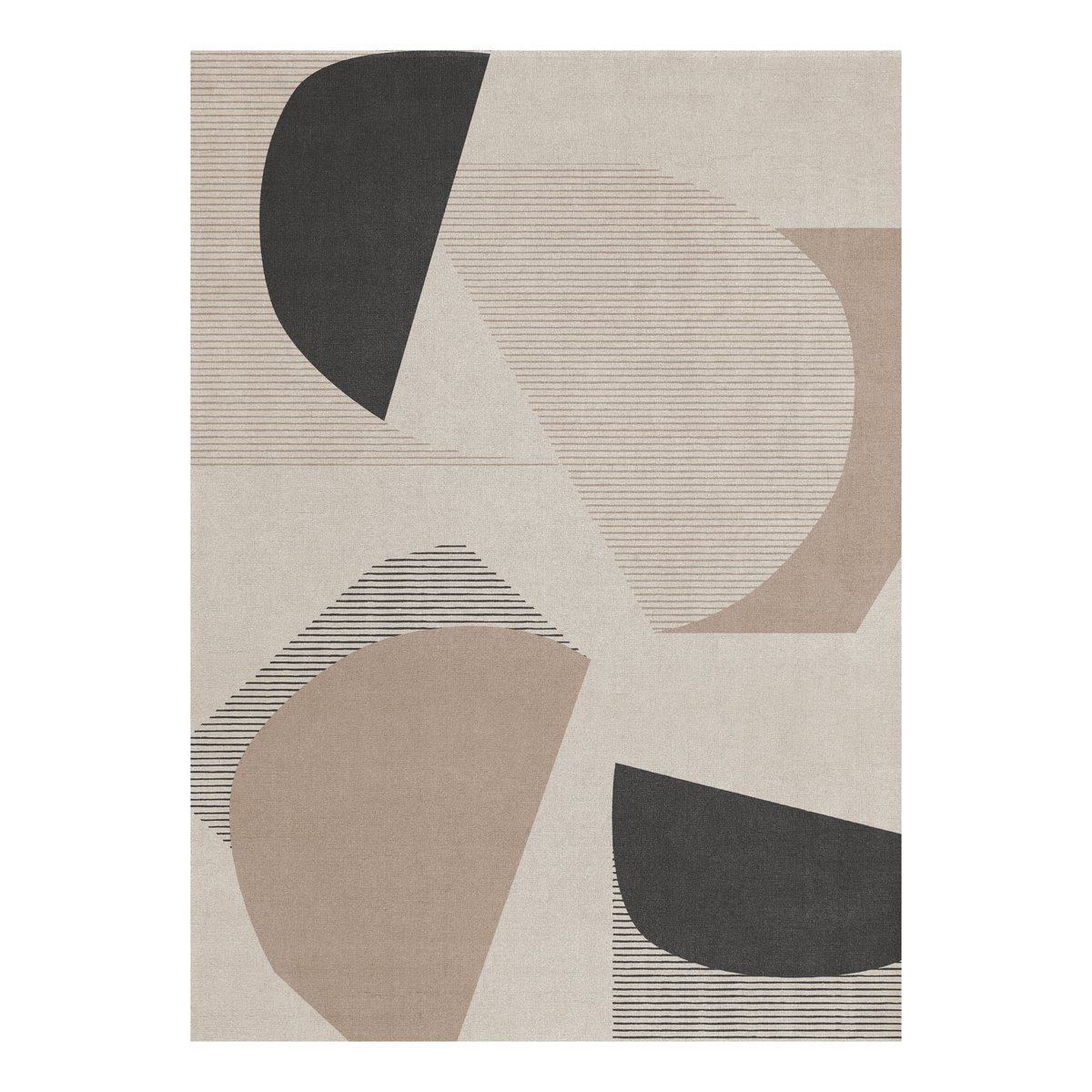 Layered Birch wool rug 180x270 cm | Scandinavian Design | Wool rugs | Beige