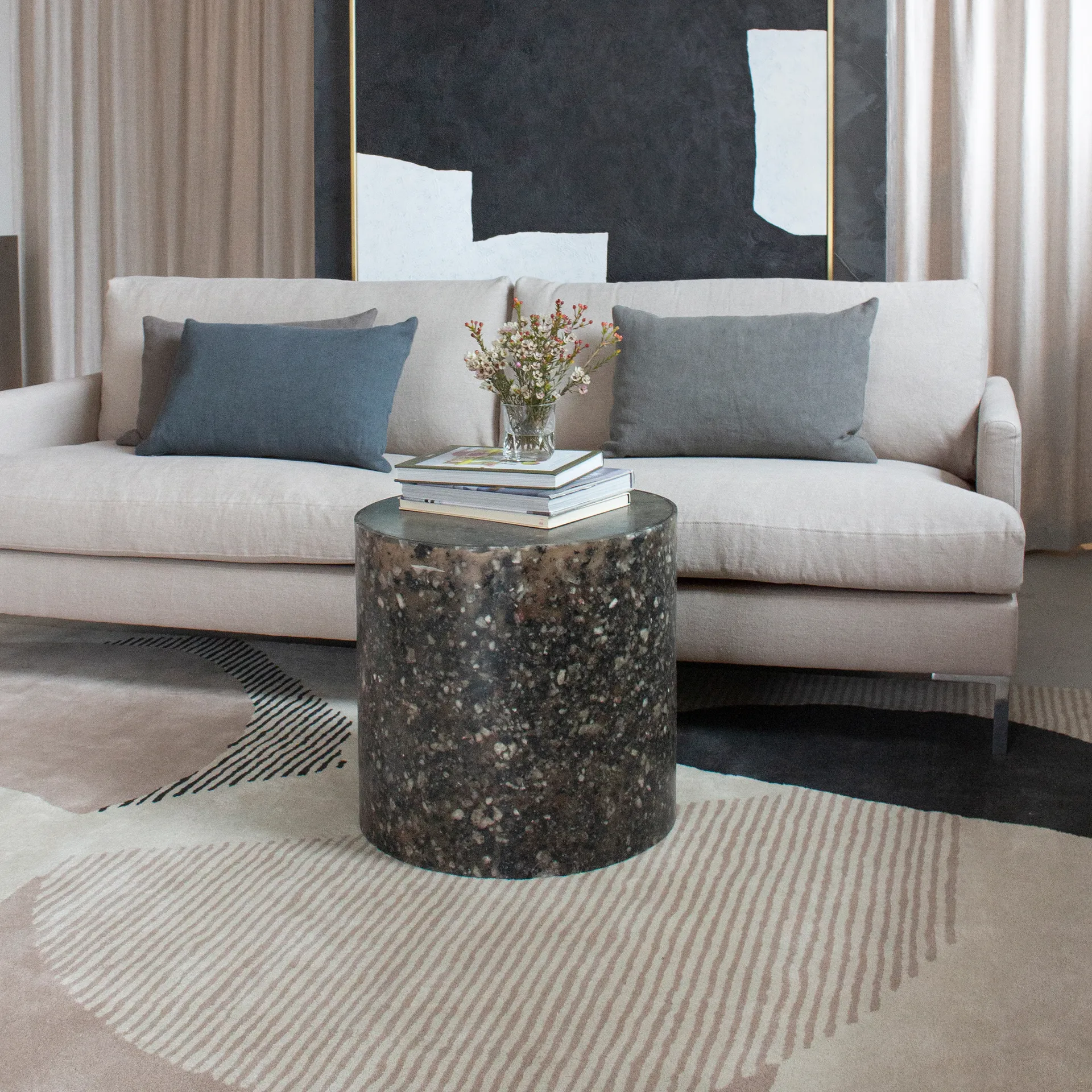 Birch wool rug, 180x270 cm Layered