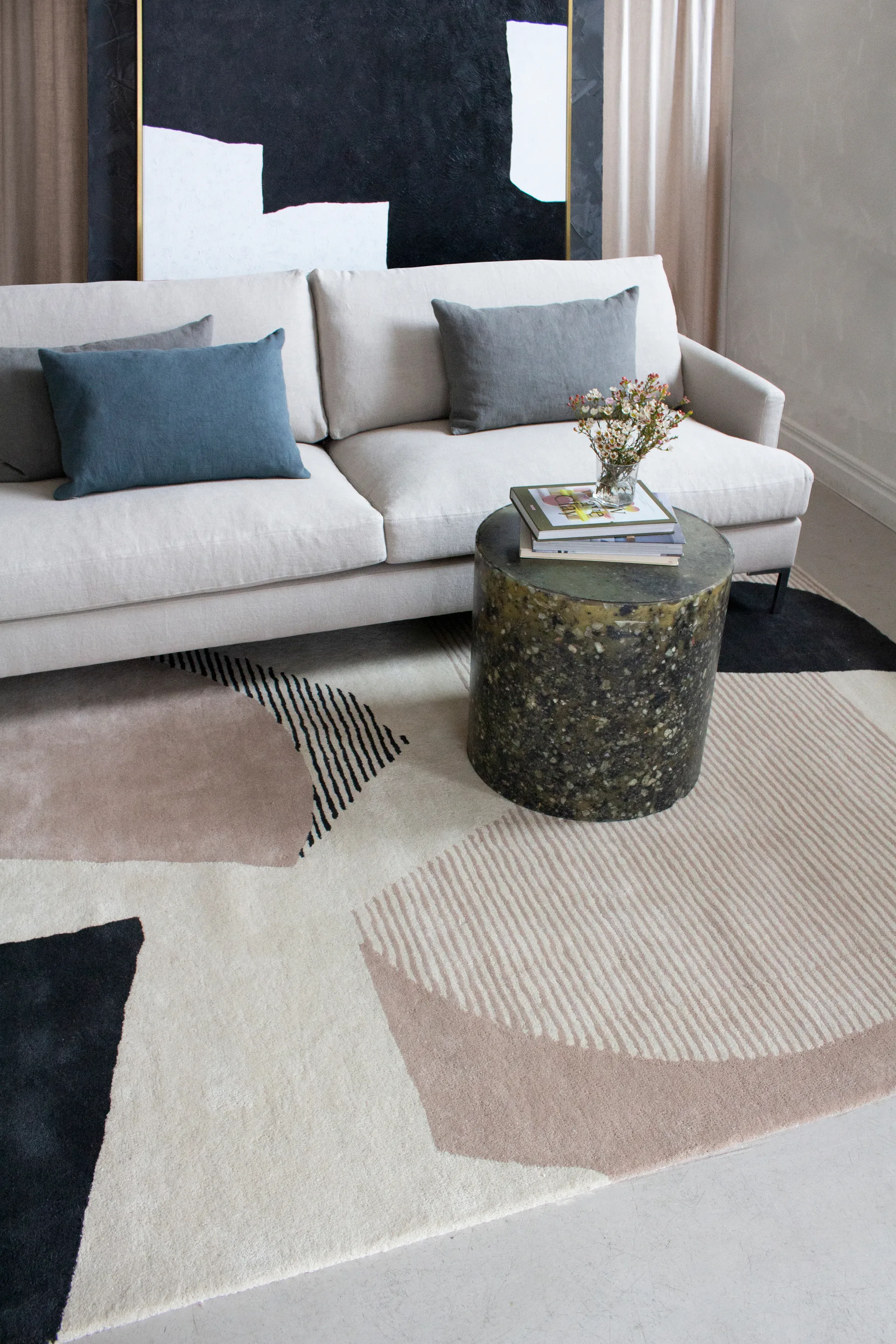Birch wool rug, 200x300 cm Layered