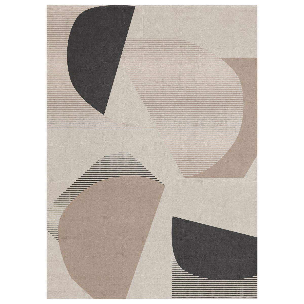 Layered Birch wool rug 250x350 cm | Scandinavian Design | Wool rugs | Beige