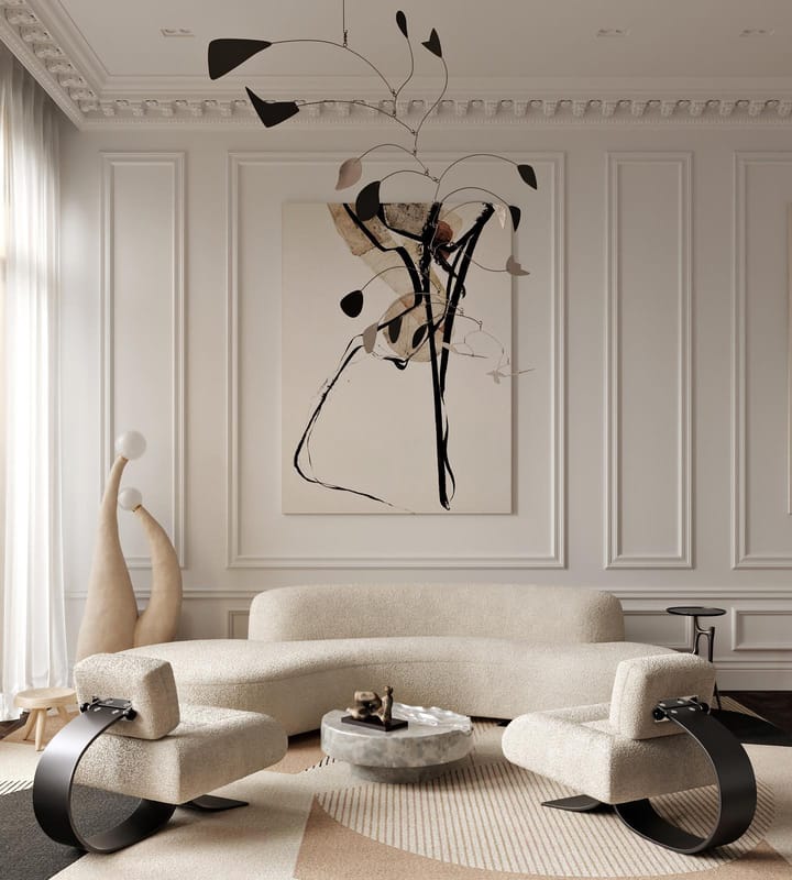 Birch wool rug, 300x400 cm Layered