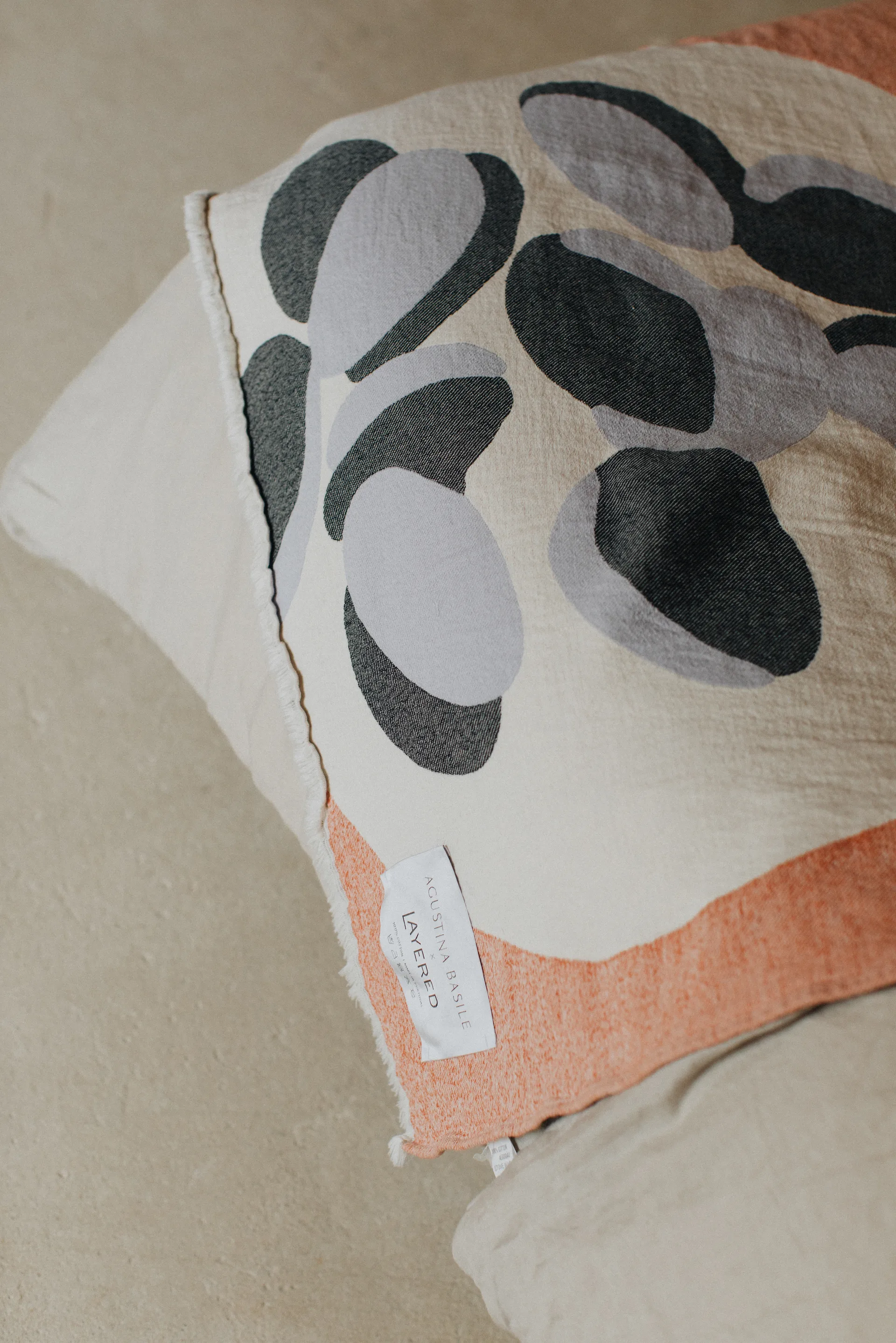 Boqueron cotton throw 130x220 cm, Red Layered