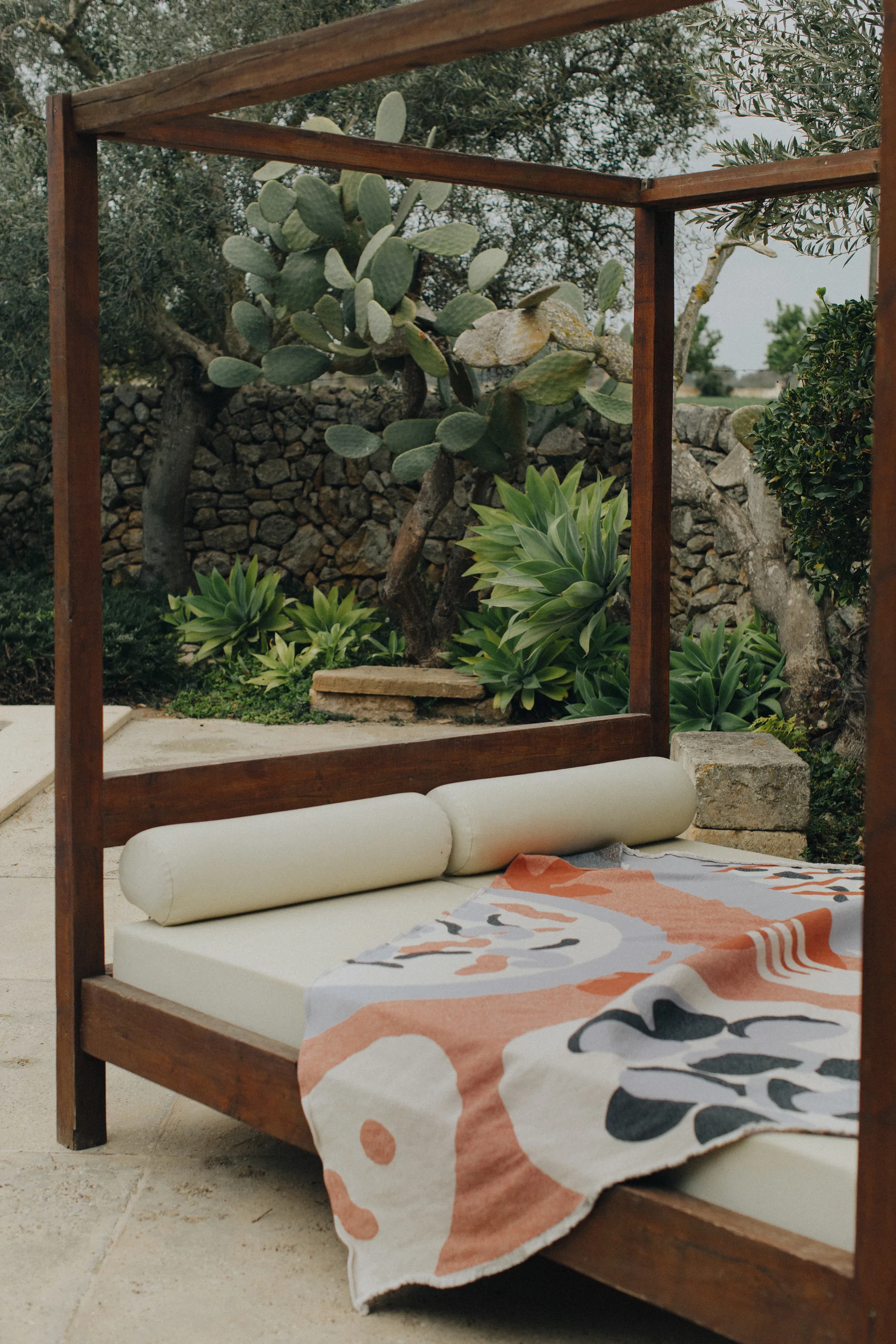 Boqueron cotton throw 130x220 cm, Red Layered