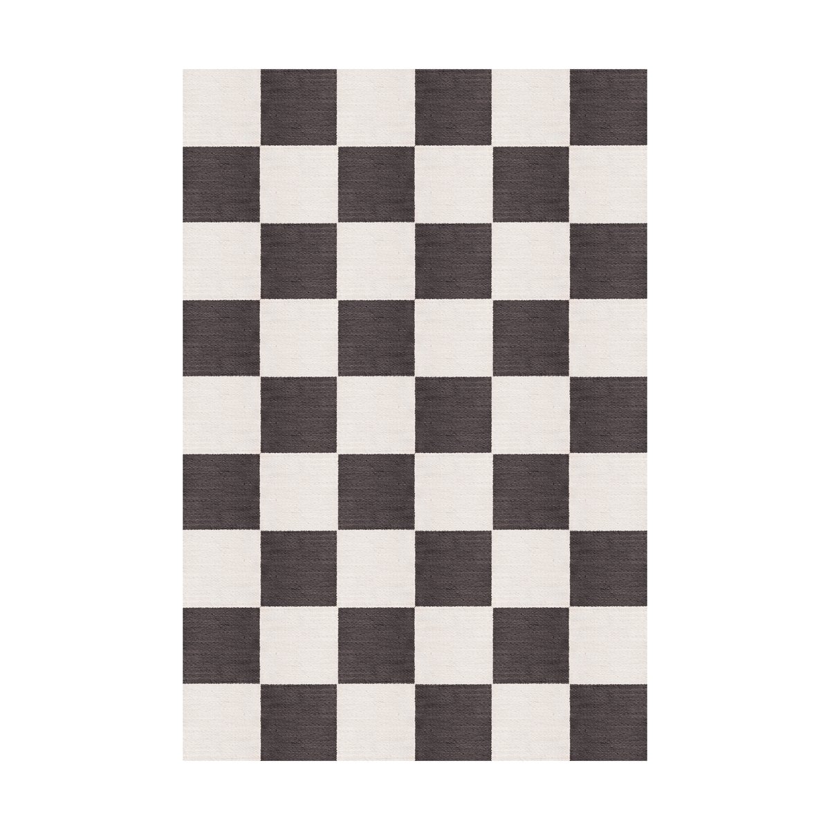 Layered Chess wool rug Black and white, 140x200 cm | Scandinavian Design | Wool rugs | Black