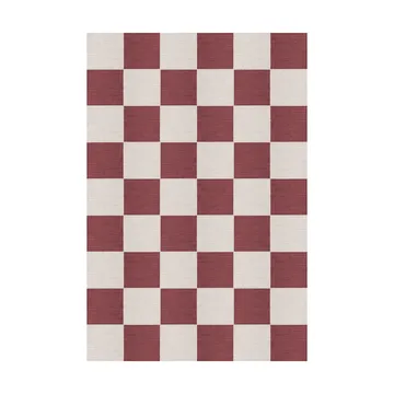 Chess wool rug - Burgundy, 250x350 cm - Layered