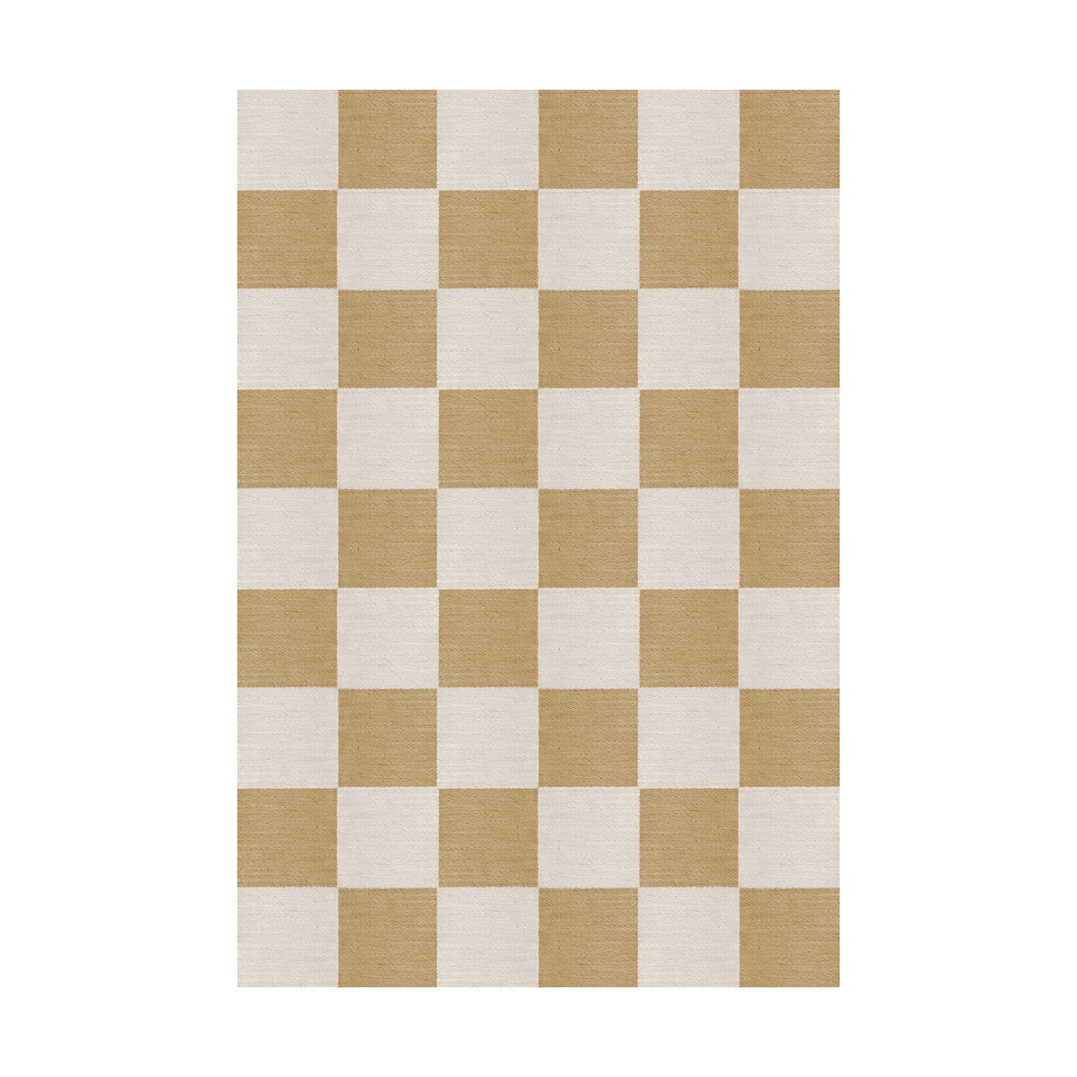 Layered Chess wool rug Harvest yellow, 200x300 cm