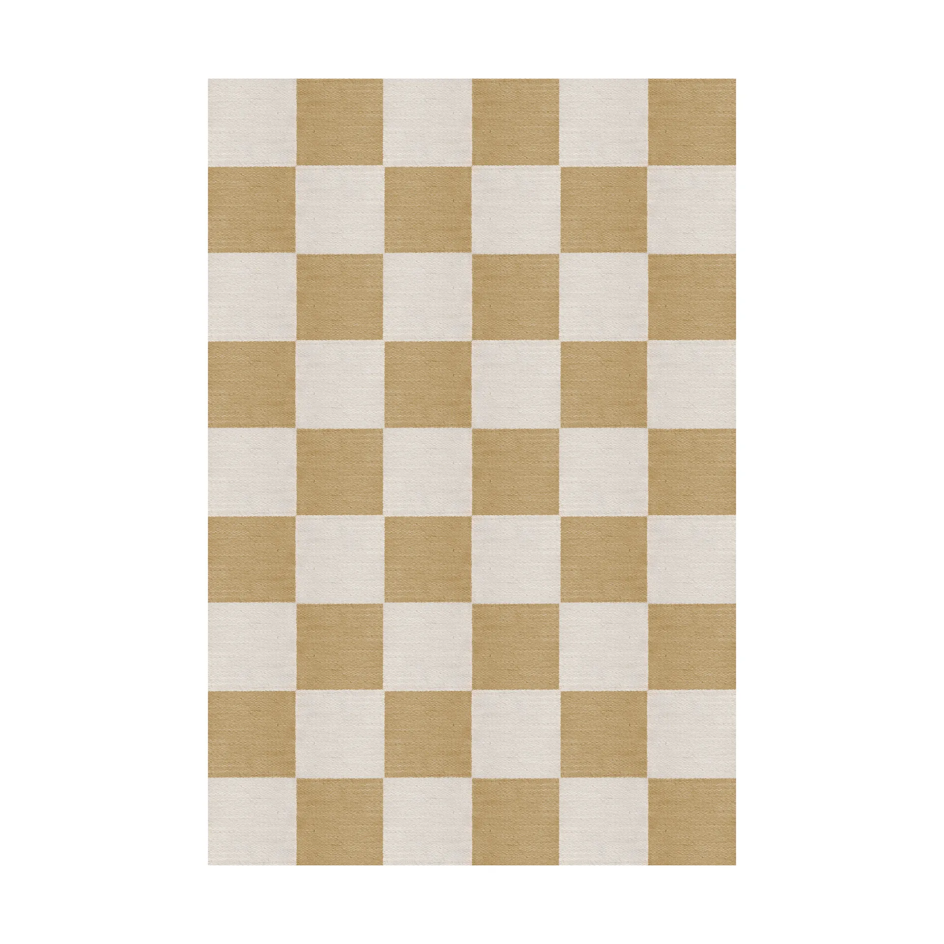 Chess wool rug, Harvest yellow, 250x350 cm Layered