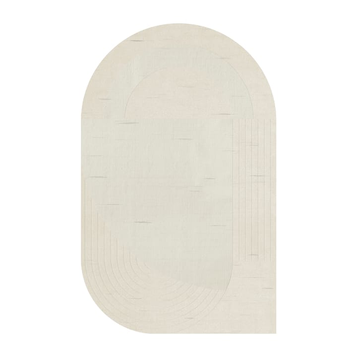Circular wool carpet 180x270 cm - Bone white - Layered