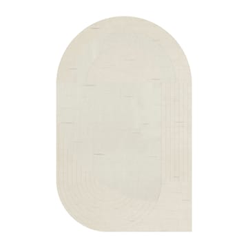 Circular wool carpet 220x350 cm - Bone white - Layered