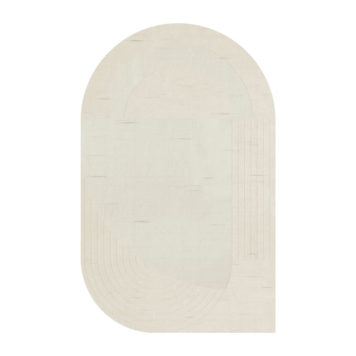 Circular wool carpet 220x350 cm - Bone white - Layered