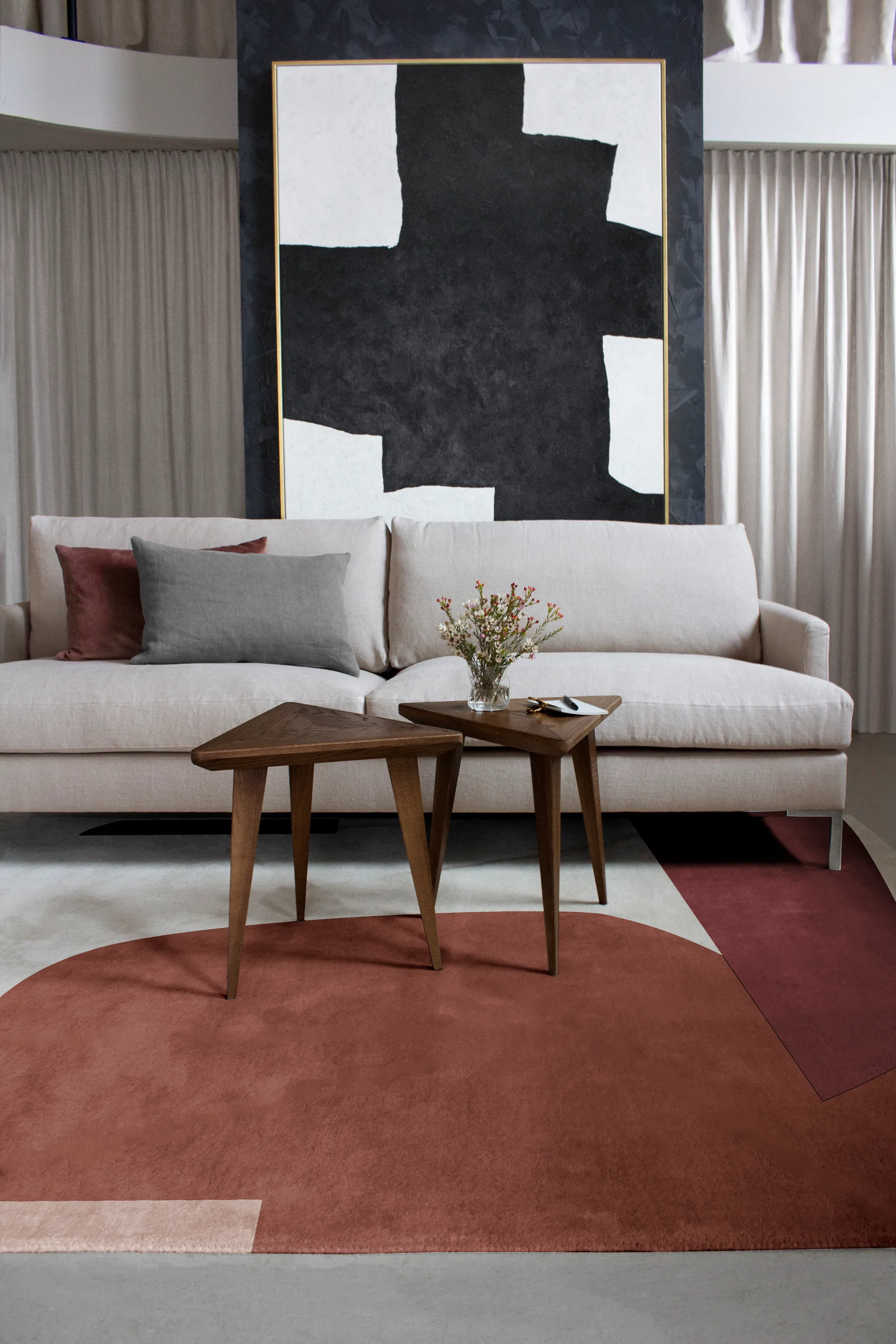 Cloudberry wool rug, 300x400 cm Layered