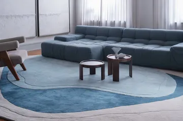 Erik Bratsberg Lozza wool rug - Teal, 230x300 cm - Layered
