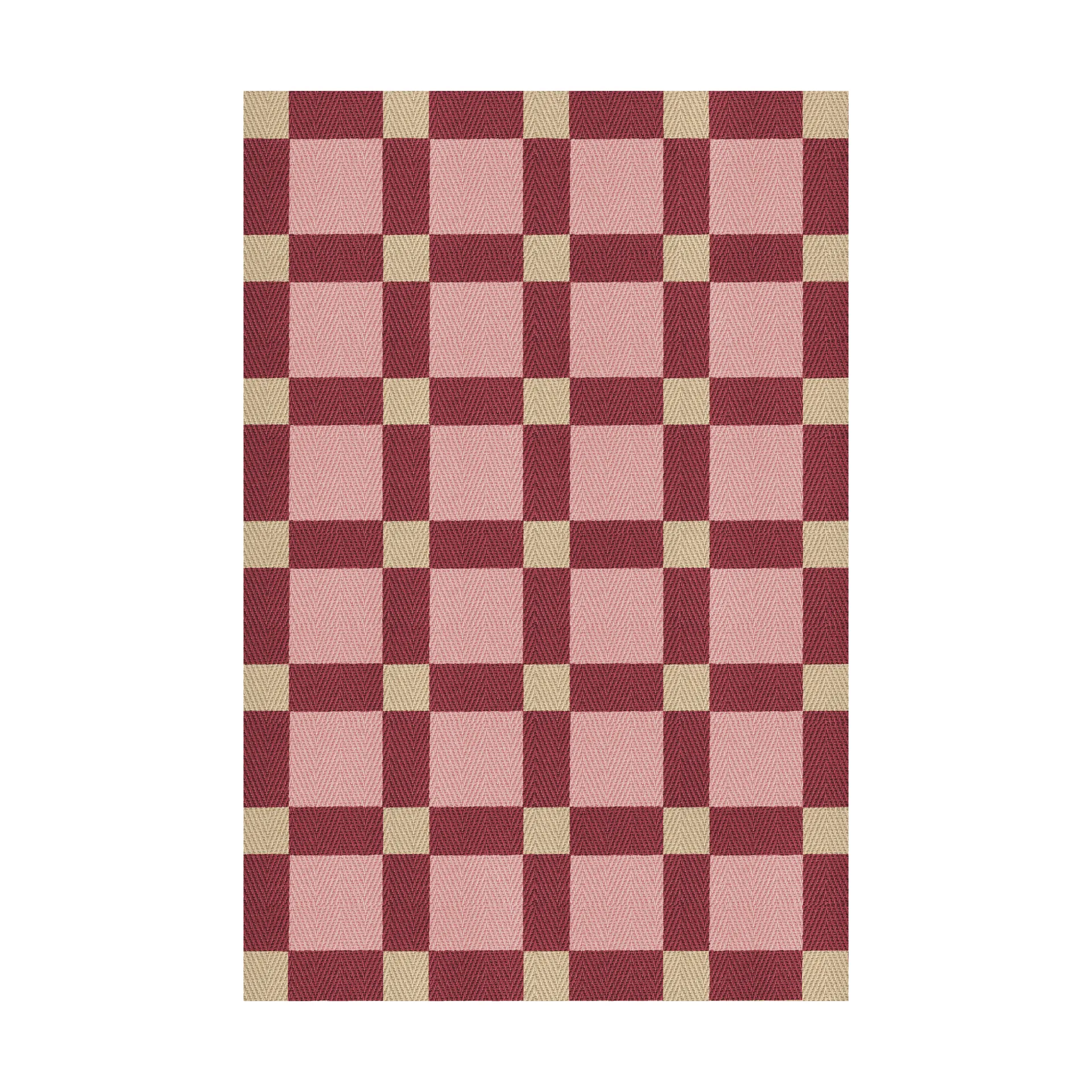 Evelina Kroon jute rug 140x200 cm, Plum punch Layered