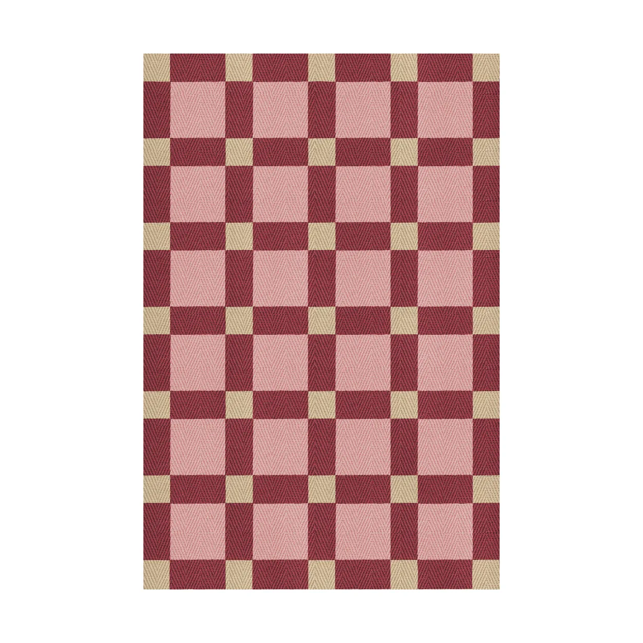 Layered Evelina Kroon jute rug 250x350 cm Plum punch