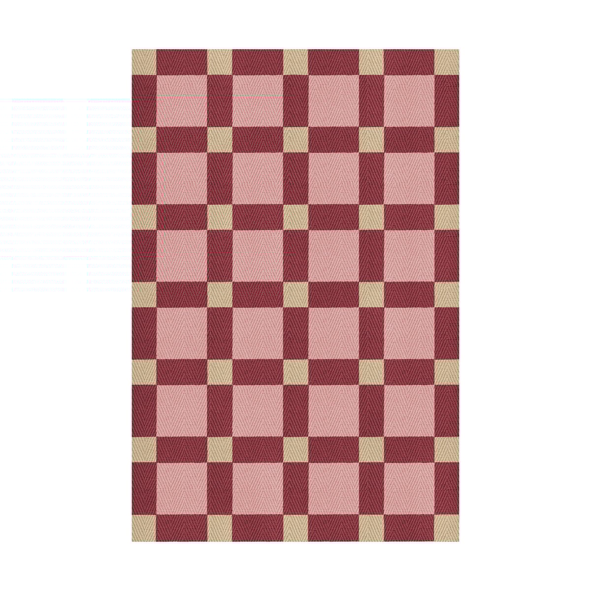 Layered Evelina Kroon jute rug 250x350 cm Plum punch