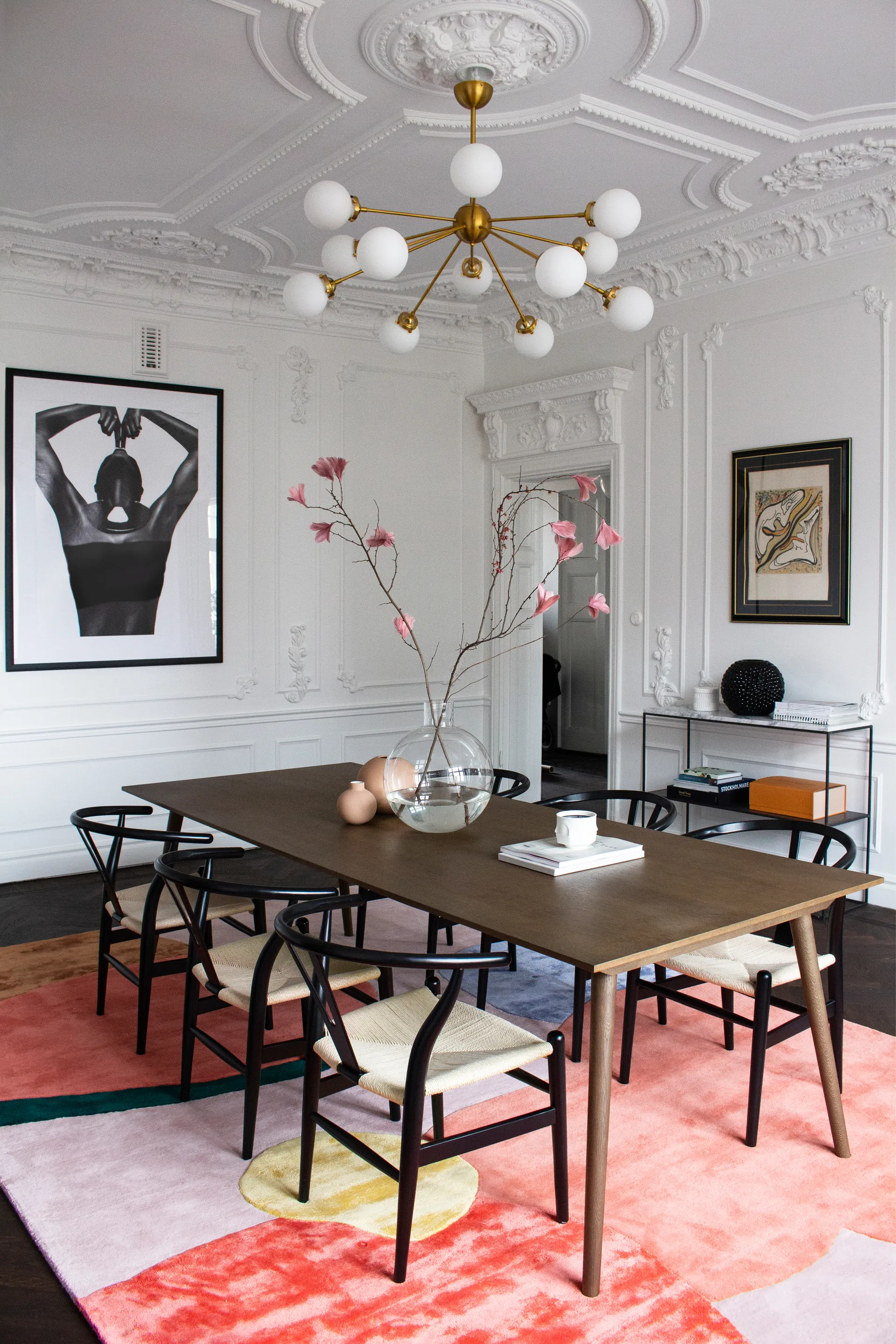 Flower Field wool carpet 160x230 cm, Pink Layered