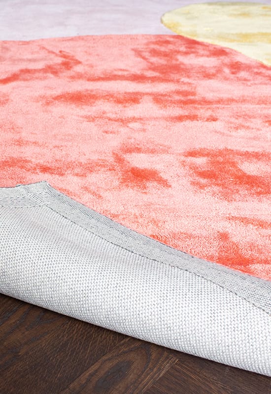 Flower Field wool rug 200x300 cm - Pink - Layered
