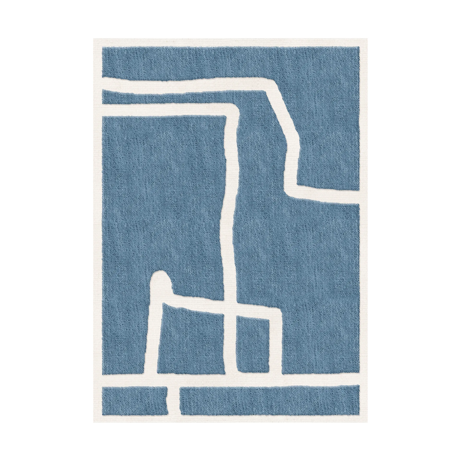 Gotland Klint wool rug, Cornflower blue 180x270 cm Layered